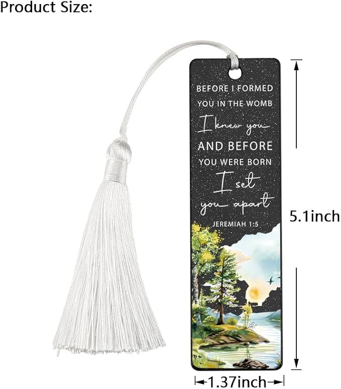 Christian Divine Purpose Bookmark, Inspirational Gift for Believers, Uplifting Gift for Spiritual Readers, Spiritual Bookish Present, Unique Landscape & Scripture Design Bookmark, WCB75