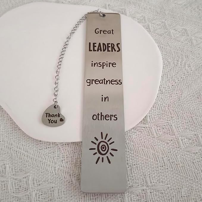 Thank You Boss Appreciation Gifts Bookmarks for Women Men Great Leaders Inspire Greatness in Others Bookmarker for Manager Supervisor Mentor Leaving Going Away Gifts for Boss Leader