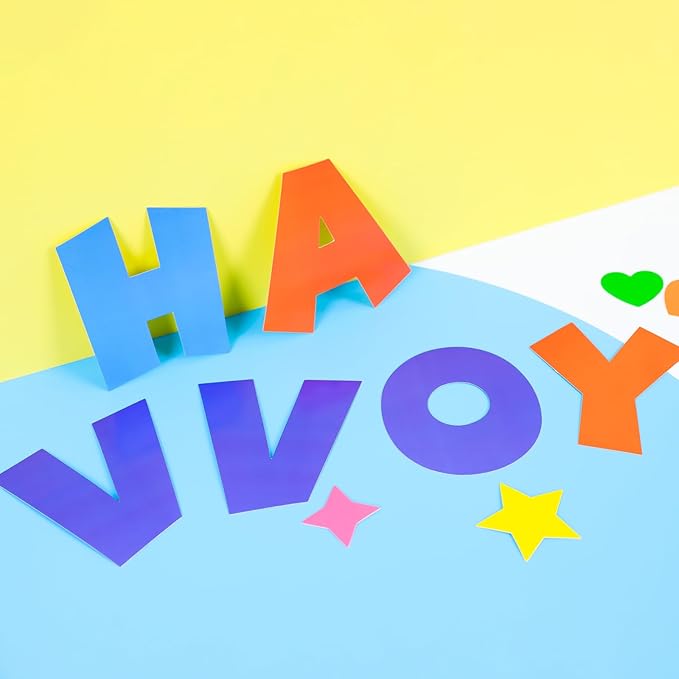 249 Pcs Bulletin Board Letters Set, 4 Inch Colorful Alphabet Numbers & Punctuation Cutouts with Adhesive Dots for Classroom Wall & School Decor (Colorful)