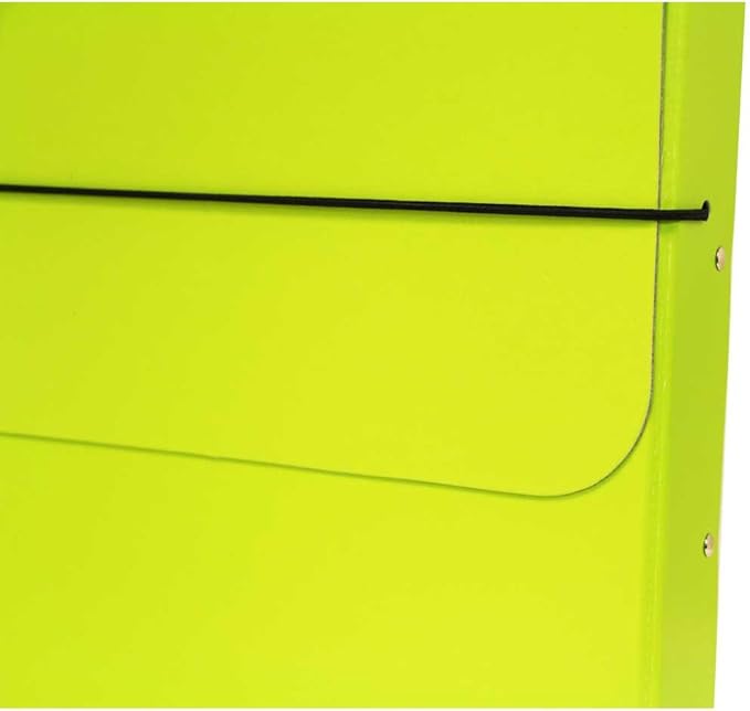 JAM PAPER Strong Thick Portfolio Carrying Case with Elastic Band Closure - 10 x 1 1/4 x 13 1/4 - Lime Green - Sold Individually