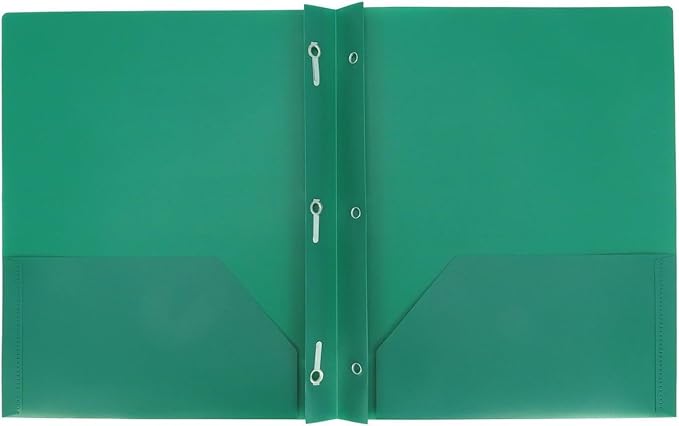 Plastic Folder with Prongs 2 Pocket - up&up (Green)