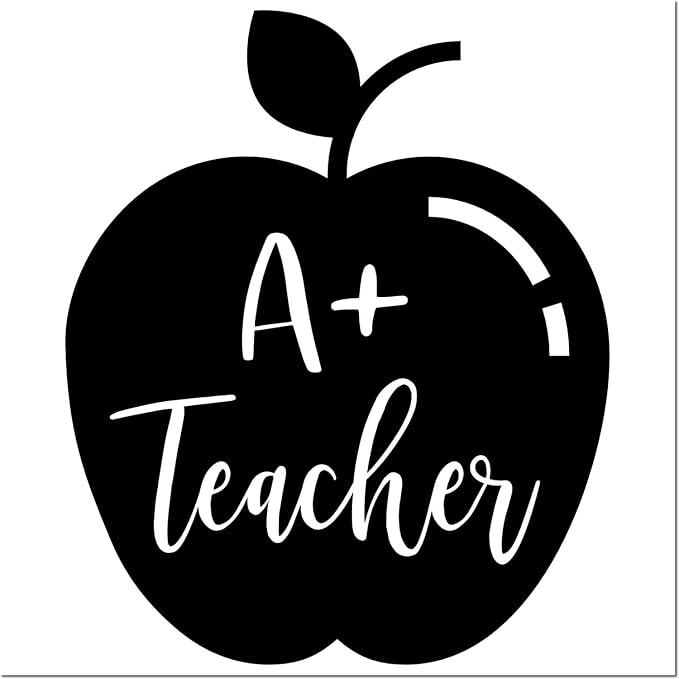 Pre-Ink Rubber Stamp for Teachers, Craft Stamp with Pre-Inked A+ Design, 1-5/8" Square, Elementary School Teachers, Educational & Classroom Craft Supplies, Durable & Easy to Use