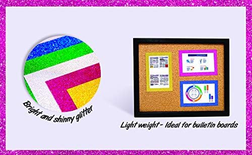BAZIC Products 11in x 14in White Poster Board with Glitter Frame, 5 Count, for School Projects Displays, 3 Pack