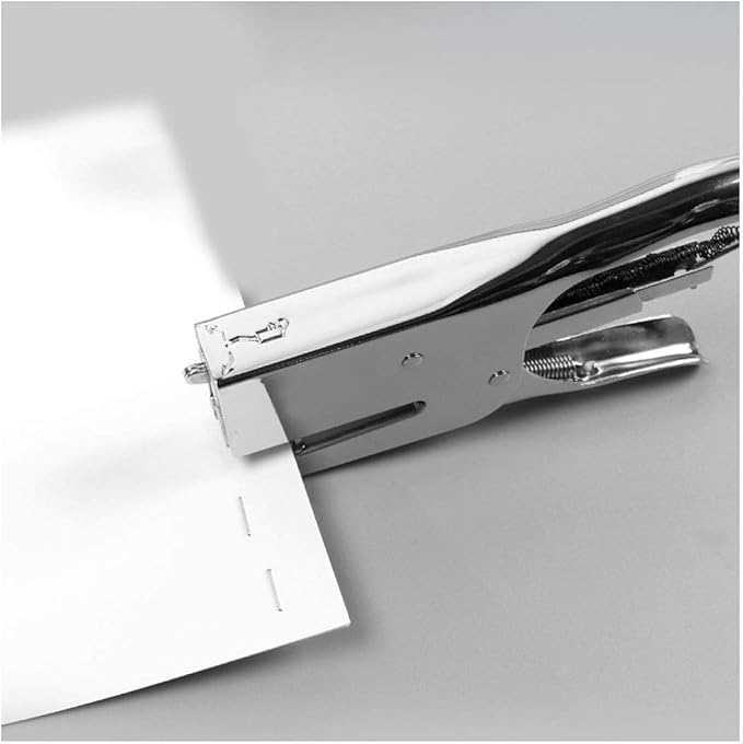 Stapler Hand Stapler, Can Hold 40 Pages, Suitable for Home Stapler in Student Office, Movable Paper Goods, Labor Saving, Silver Office Stapler