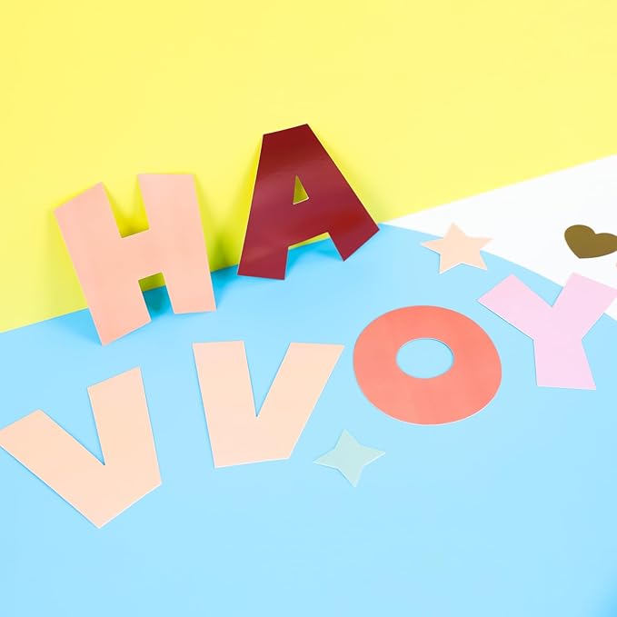 249 Pcs Bulletin Board Letters Set, 4 Inch Colorful Alphabet Numbers & Punctuation Cutouts with Adhesive Dots for Classroom Wall & School Decor (Boho)