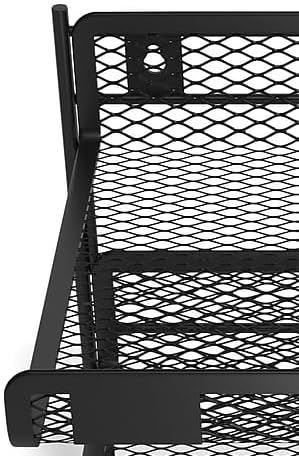 TRU RED Wire Mesh File Organizer, 3‑Compartment, Matte Black, 2‑Pack – Desktop Sorter for Files, Folders & Mail