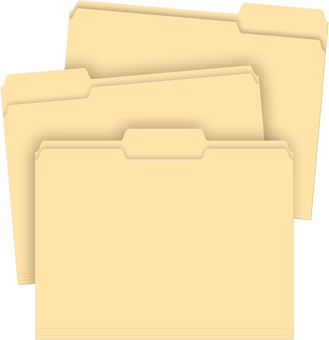 iScholar Manila File Folders, Letter Size, 12 Pack (31012)