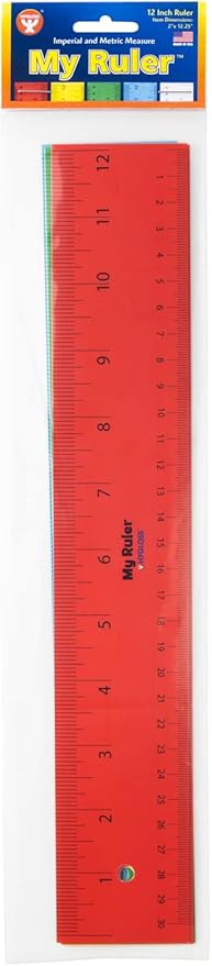 Paper Ruler - 12" Bulk Rulers for Classroom, STEM, Easy-to-Read Numbers, Bold Color Cardstock, 144 Pack, Hygloss Products