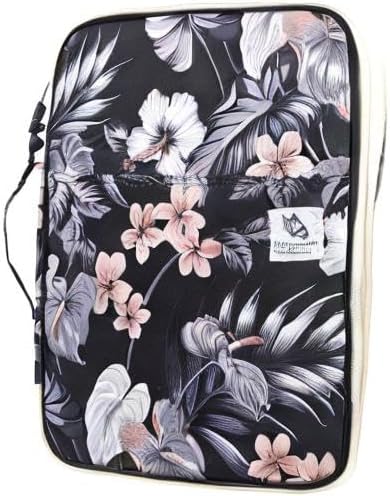 JAKAGO A4 Travel Portfolio Multifunctional Document Organizer Zippered Case for Office Supplies (Mulberry White)