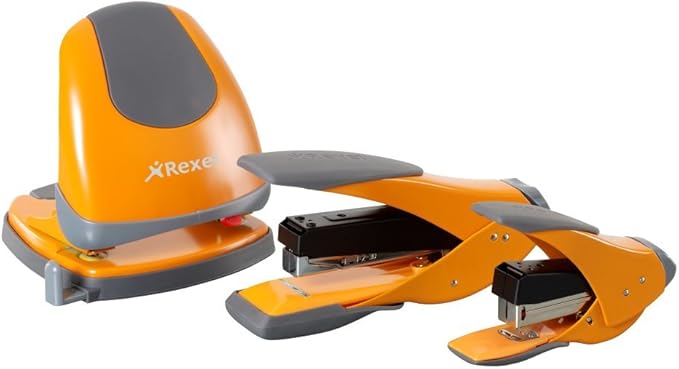 Rexel Easy Touch 20 Quarter Strip Stapler 18mm Throat Depth Orange (20 Sheet Staple Capacity)