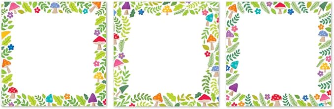 CTP Woodland Friends Mushroom Medley Cards 6 Inch Designer Cut-Outs Classroom Accents (Creative Teaching Press 11164)