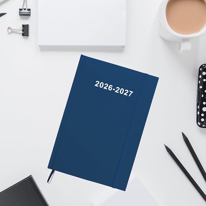 2026-2027 Planner - Weekly & Monthly Planner from July 2026 to June 2027, 5.8'' × 8.3'' Agenda 2026-2027 with Inner Pocket, Elastic Band, Hard Cover, Perfect Daily Organize, Blue