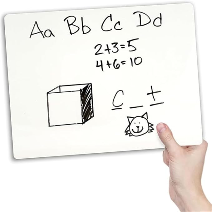 10 Pack Double Sided Dry Erase Boards Classroom Pack 12'' x 9'' Small Whiteboards for Office Teachers Students Schools Supplies Answer Dry Erase Paddles Mini Whiteboard
