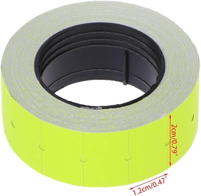 20,000pcs 1 line Price Gun Label, Removable and Adhesive Price and Sale Stickers for Office, Suitable for NEW5500,MX-5500,CN979,Total and Inch Pricing for Garage.(Multicolor)