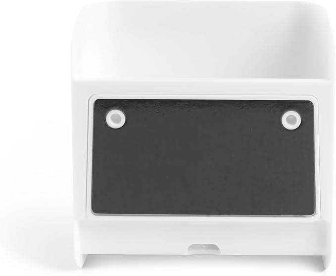Poppin Magnetic Pen Holder - Office Supplies Storage Cup with 3 Mounting Options (adhesive strips, magnets, or screws), Mounts to Walls, Refrigerators, Lockers (White)