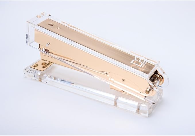 Crystal Golden Stapler and Staple Remover by DS DRAYMOND STORY - Business Gift Set