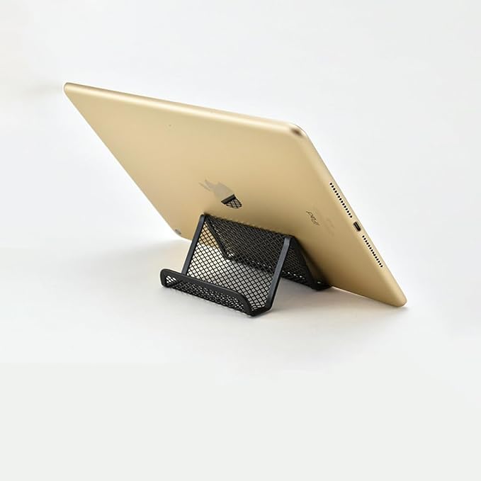 Mesh Business Card Holder for Desk | Double Sided Black Business Card Holders for Desk | Metal Business Card Holder for Offices, Meeting Room, Reception | Office Accessories for Men & Women