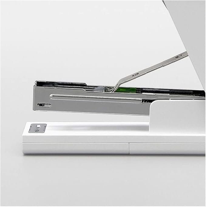 Desk Stapler Office Stapler Labor-Saving Stapler School Office Supplies 20-Page Capacity White Medium Stapler Suitable for Office Document Binding School Supplies (Color : White)