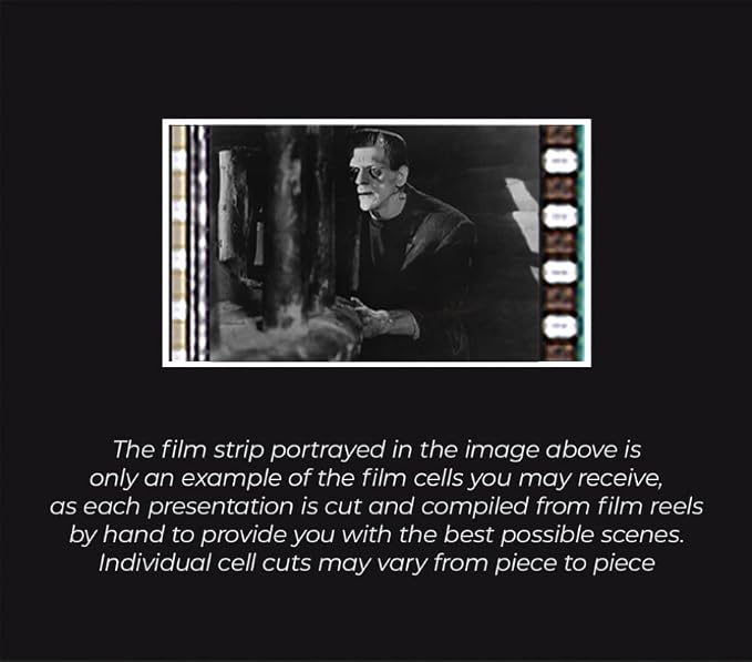 Universal Monsters Frankenstein (1931) - Boris Karloff - Laminated 2x6 FilmCells Bookmark with 35mm Clip of Film and Tassel