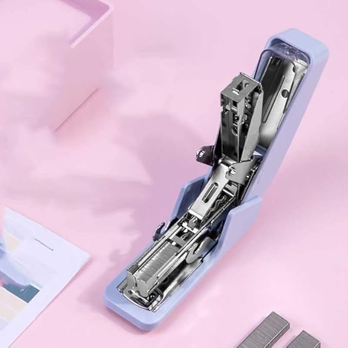 Stapler Paper Easy Binding Office Binding Office Accessories Stationery Binding Paper Stapler(Blue)