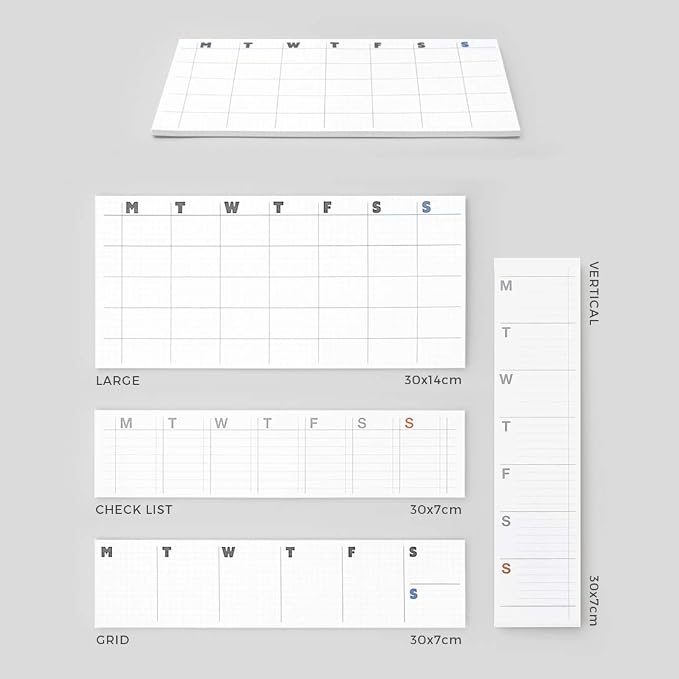 JSTORY Sticky Planner Adhesive Paper Note Columnar Scheduler Organizer To-do One Size Vertical