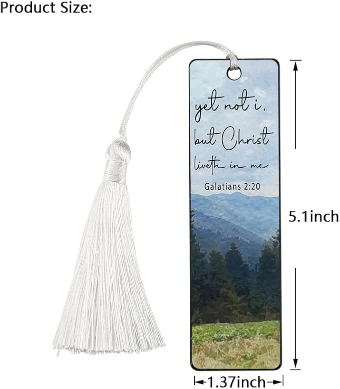 Christian Christ - Centered Bookmark, Inspirational Gift for Believers, Uplifting Gift for Spiritual Readers, Spiritual Bookish Present, Unique Landscape & Scripture Design Bookmark, WCB79