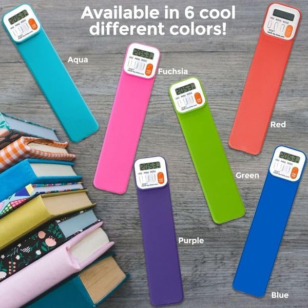 Mark-My-Time - Digital Bookmark - Mark My Time Reading Timer and Bookmark for Kids, Cool Bookmarks and Reading Incentives, Great Christmas Gift & Stocking Stuffer for Book Lovers - Purple