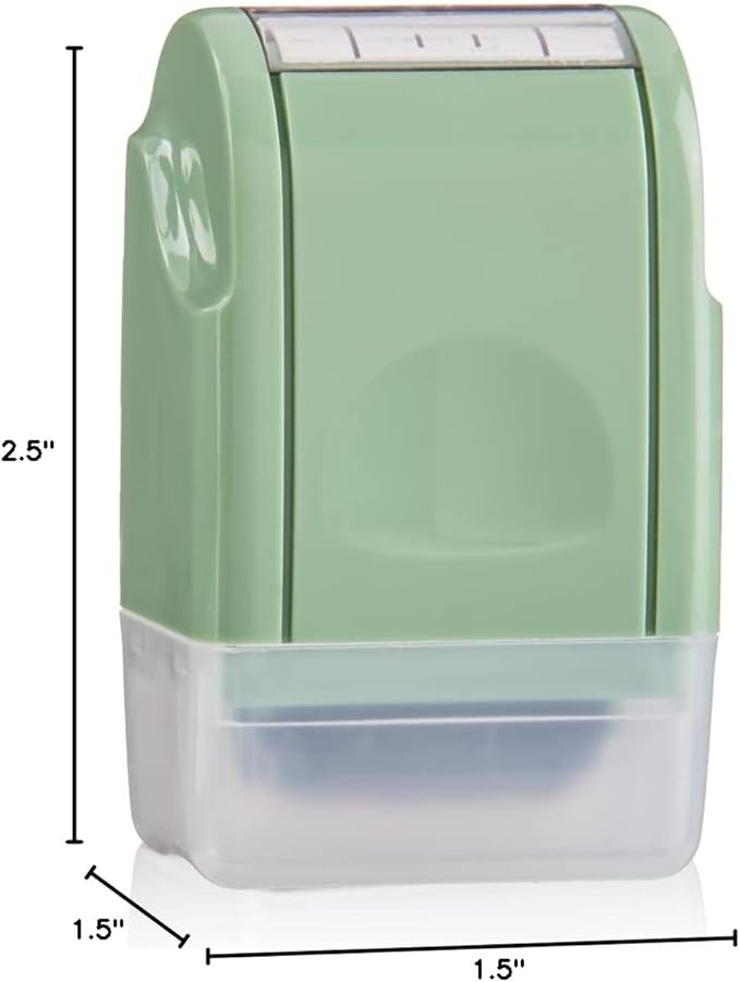 LEGILINER 3/4" Dotted Thirds Slanted Handwriting Line (Green) Teacher Stamp – Tri-Line Pattern for Calligraphy and Cursive Writing. Classroom & Home Use. Refillable Ink Writing Practice Roller Stamp.