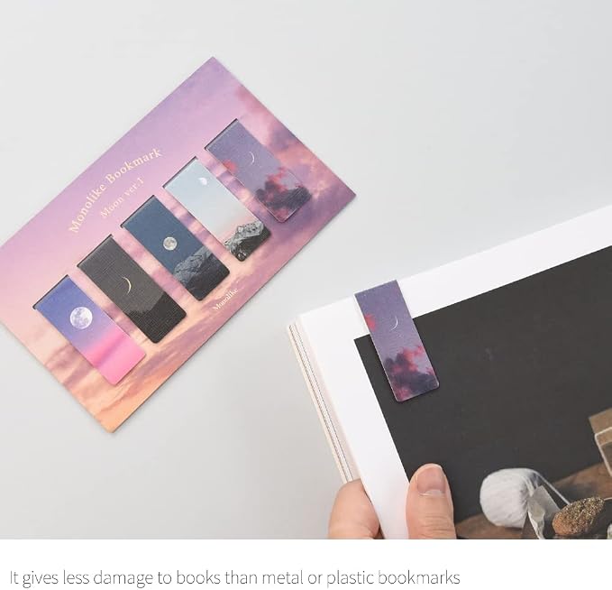 Monolike Magnetic Bookmarks Moon Ver.1, Set of 5