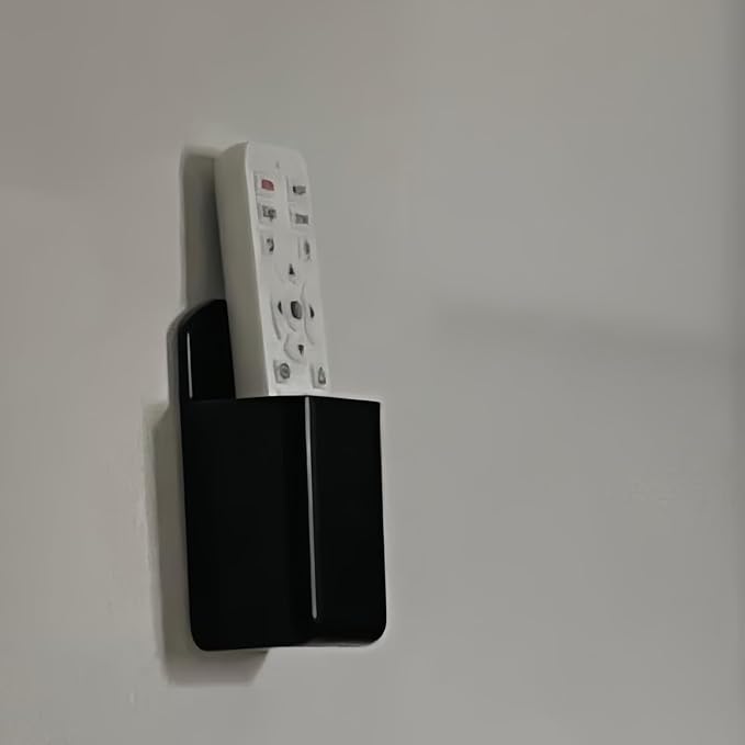 2 Pcs Black Wall Mount Remote Control Holder, Self Adhesive TV Controller Organizer Set, Pencil Storage Containers, Storage Accessories for Home Office and School Supply
