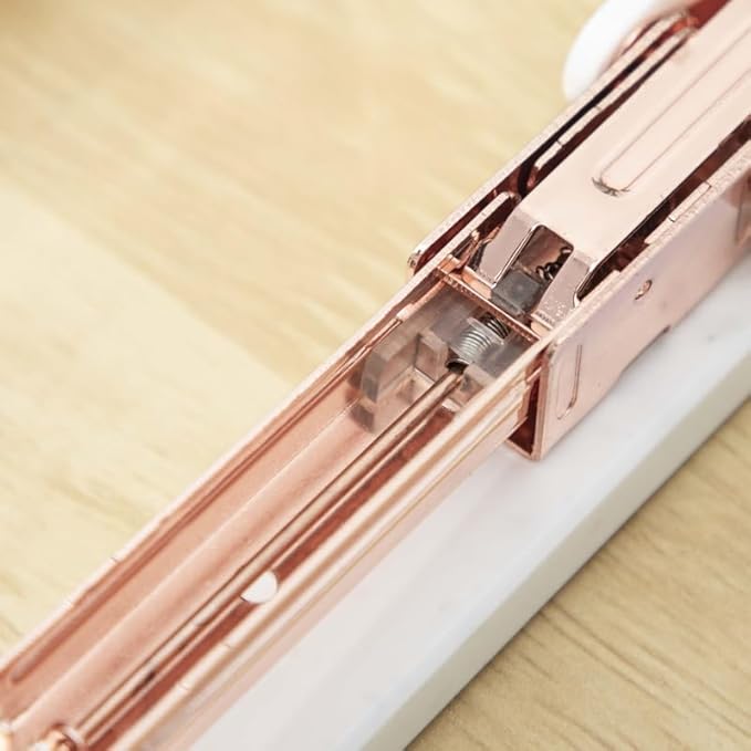 Rose Gold Stapler Staple Remover Staples Hold Punch Large Desk Stapler Student School Office Stationery(D)
