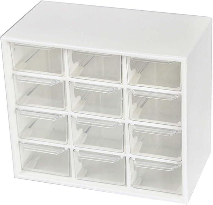 Drawer Organizer Desk Organizer Storage Box Office Supplies Desktop Drawer Box 12 Grid for Parts Home Cosmetic Bedroom