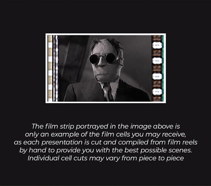Universal Monsters The Invisible Man (1933) - Claude Rains - Laminated 2x6 FilmCells Bookmark with 35mm Clip of Film and Tassel USBM319