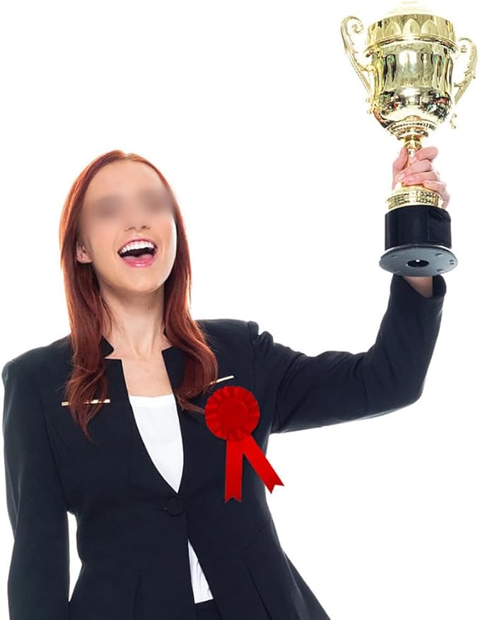 6 Pcs Award Rosette Ribbons Blank Prize Ribbons Medal Winner Ribbons Participation Victory Ribbons Recognition Competition Ribbons Green