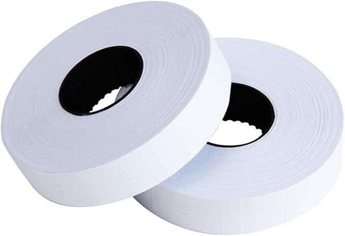 MX-6600 Price Labels, 1,6000 Blank Price Tag 2-line Pricing Gun Labels for Retail, Suitable for MX-6600, MX-6602, G6000, YH-689 and Many Other 2 Line Pricing Gun Labeling Machines (Not Include Gun