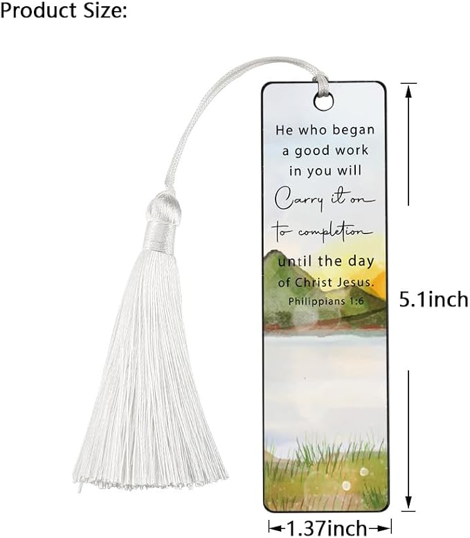 Christian Completion Encouraging Bookmark, Inspirational Gift for Believers, Uplifting Gift for Spiritual Readers, Spiritual Bookish Present, Unique Scripture Design Bookmark, WCB77