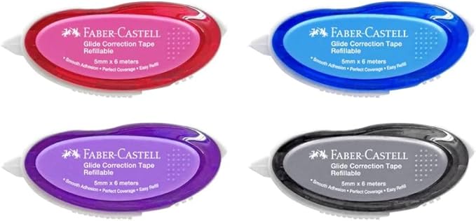 Faber-Castell Glide Correction Tape with 6 Refills