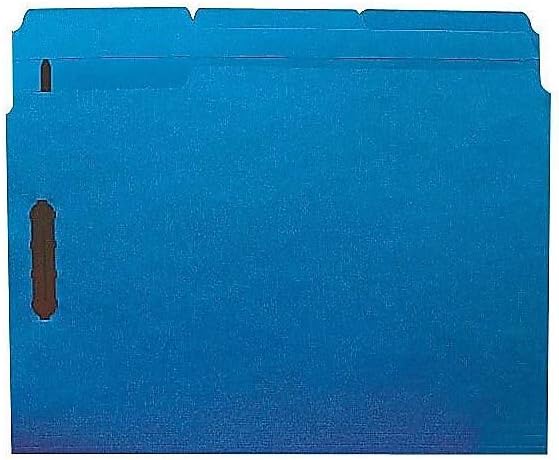 Staples Reinforced Tab Fastener Folder, Letter Size, Assorted Colors, Durable Pressboard Construction, 50/Box