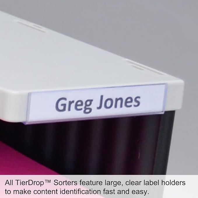 Ultimate Office Tierdrop Desktop Organizer. 6-Compartment High Capacity Mail, Classroom and Literature Sorter, Features Extra High Slots for Bulky Packages & Supplies. Add-On Tiers for Easy Expansion