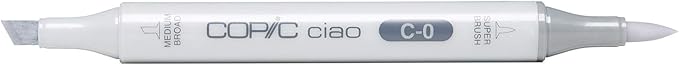 Copic Markers C0 Ciao with Replaceable Nib, Cool Gray, No.0