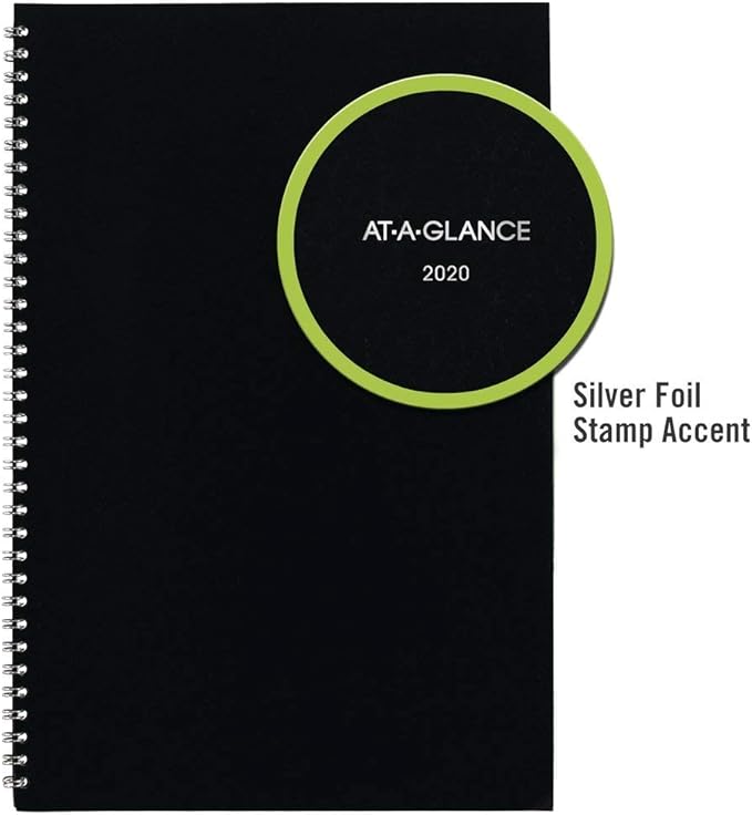 AT-A-GLANCE 2020 Monthly Planner, DayMinder, 8" x 12", Large, Ruled, Black (SK200)