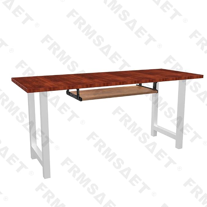 FRMSAET Furniture Accessories Office Product Suits Hardware 20/24/30 inches Keyboard Drawer Tray Wood Holder Under Desk Adjustable Height Platform. (30 inches, Brown)