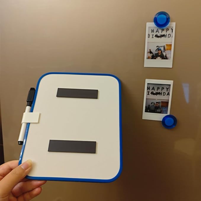 Mini Whiteboard,Fridge Whiteboard,6" X 8" with Dry Erase Marker and 2 Magnets,Pizarras para NiñOs Borrables for Students, Fridge, Locker,(Pink)