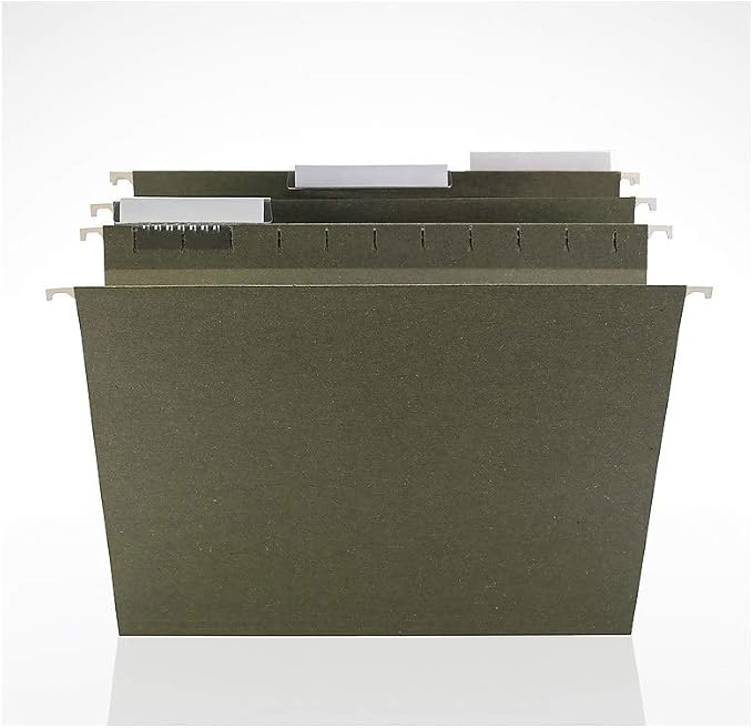 Staples Hanging File Folders, Letter Size, 3‑Tab, Durable Everyday Filing – 25/Box