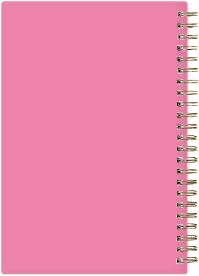 Blue Sky 2025-2026 Weekly and Monthly Academic Year Planner Calendar, July 2025 - June 2026, 5" x 8", Flexible Cover, Wirebound, Laminated Tabs, Roosevelt Pink