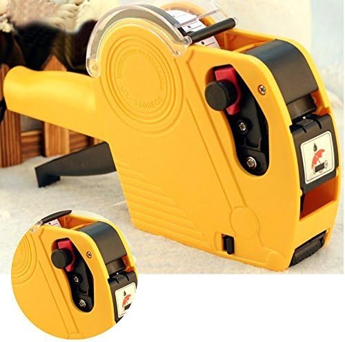 MX5500 EOS 8 Digits Price Tag Gun Labeler Labeller Included Labels & Ink Refill for Offices & Markets Model: Office Supply Store (Yellow)
