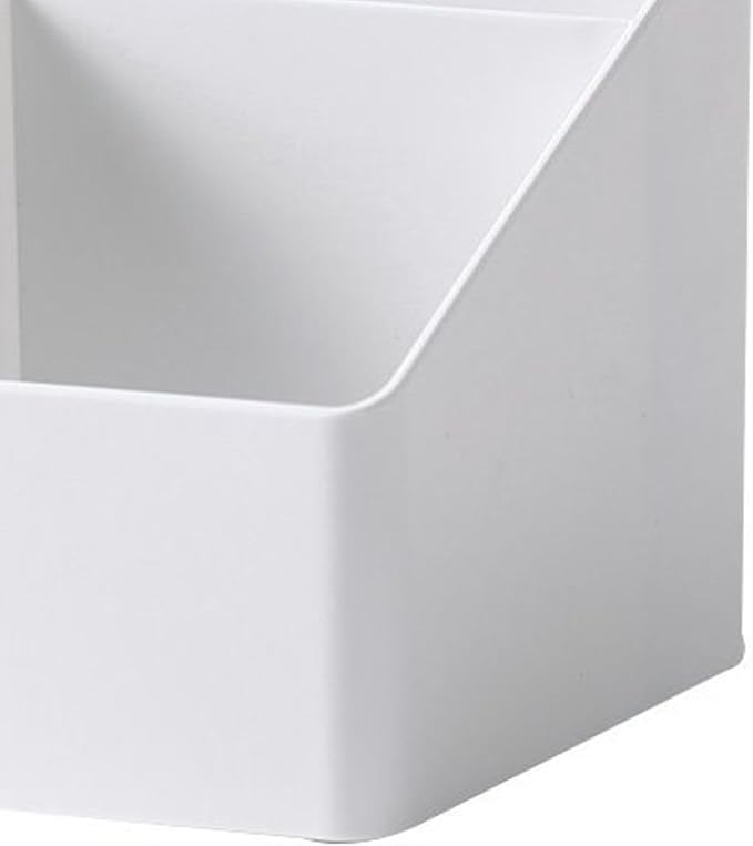 Desktop Storage Box. Plastic Multifunctional Organizer with Multiple Compartments for Makeup, Office Supplies, Dormitory, and Living Room, 19x18.8x14.3cm.