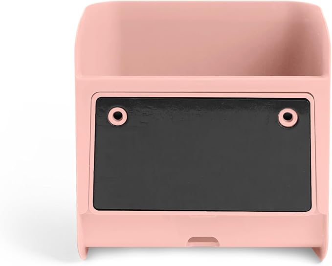 Poppin Magnetic Pen Holder - Office Supplies Storage Cup with 3 Mounting Options (adhesive strips, magnets, or screws), Mounts to Walls, Refrigerators, Lockers (Blush Pink)