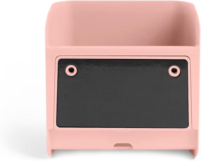 Poppin Magnetic Pen Holder - Office Supplies Storage Cup with 3 Mounting Options (adhesive strips, magnets, or screws), Mounts to Walls, Refrigerators, Lockers (Blush Pink)