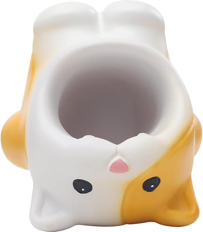 Funny Big Mouth Animals Pen Holder for Office Desk Accessories, Cute Cartoon Animals Makeup Brush Holder Pencil Cup Toothbrush Holder Vanity Organizer Kawaii Home Decor (Cat)